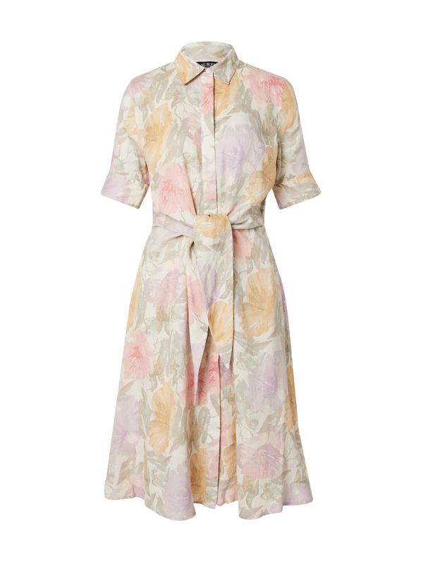 Lauren Ralph Lauren Lauren Ralph Lauren Рокля тип риза 'WAKANA'  кремаво / зелено / лилав / оранжево