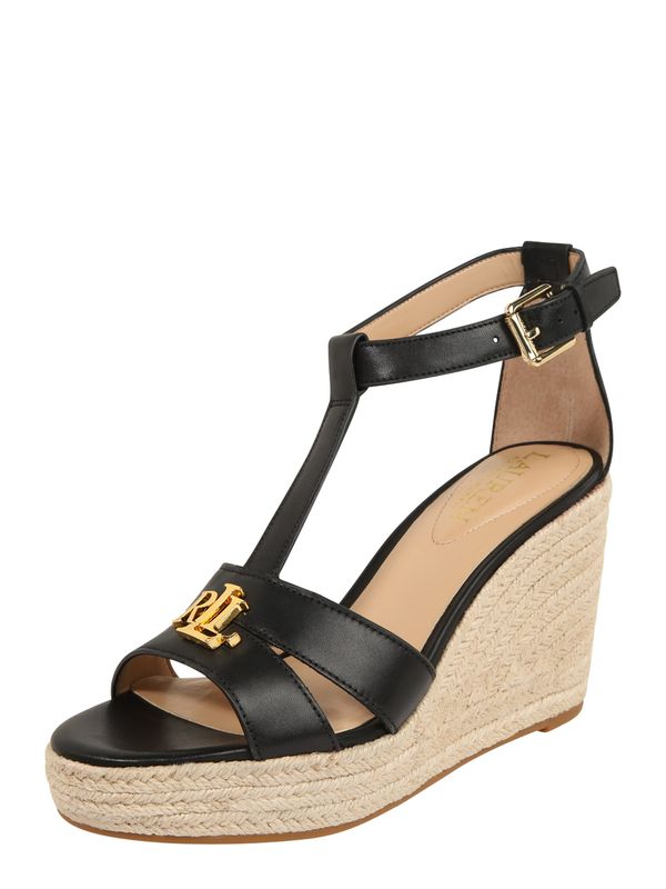 Lauren Ralph Lauren Lauren Ralph Lauren Сандали 'HALE'  бежово / черно