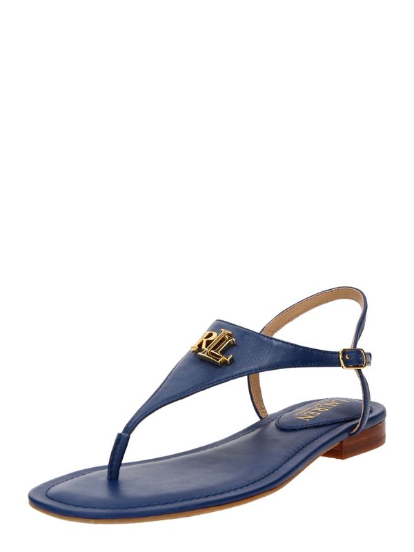 Lauren Ralph Lauren Lauren Ralph Lauren Сандали с разделител за пръстите 'ELLINGTON'  индиго / злато