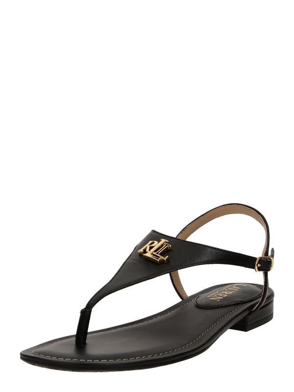 Lauren Ralph Lauren Lauren Ralph Lauren Сандали с разделител за пръстите 'Ellington'  злато / черно