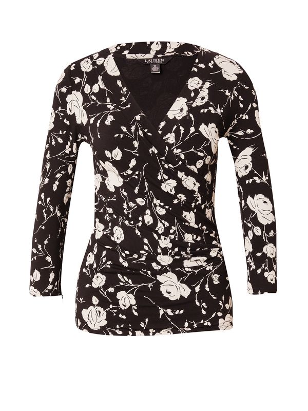 Lauren Ralph Lauren Lauren Ralph Lauren Тениска 'ALAYJA'  кремаво / черно