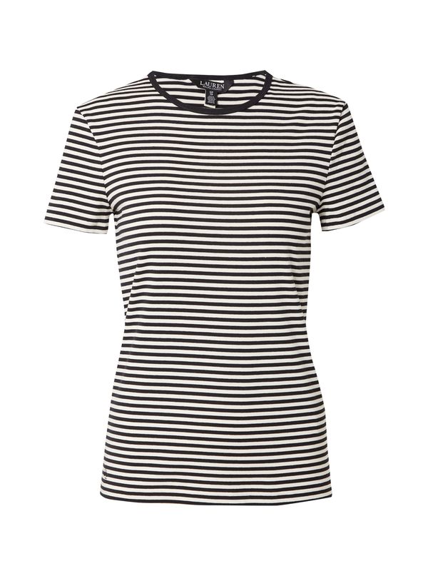 Lauren Ralph Lauren Lauren Ralph Lauren Тениска 'ALLI'  черно / бяло