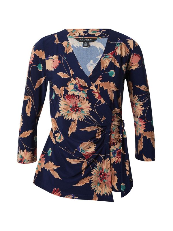 Lauren Ralph Lauren Lauren Ralph Lauren Тениска  цвят "пясък" / нейви синьо / лилав / бледорозово