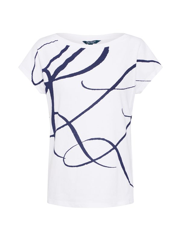 Lauren Ralph Lauren Lauren Ralph Lauren Тениска 'GRIETA'  нощно синьо / бяло