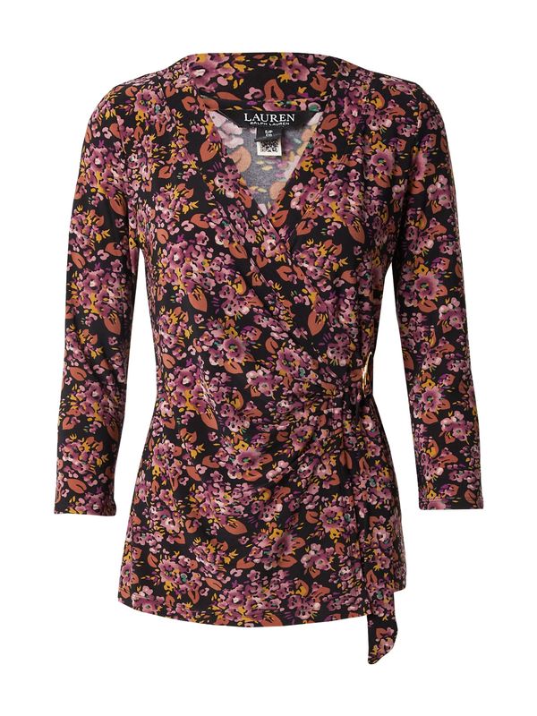 Lauren Ralph Lauren Lauren Ralph Lauren Тениска 'JAINAB'  ръждиво кафяво / орхидея / оранжево / черно