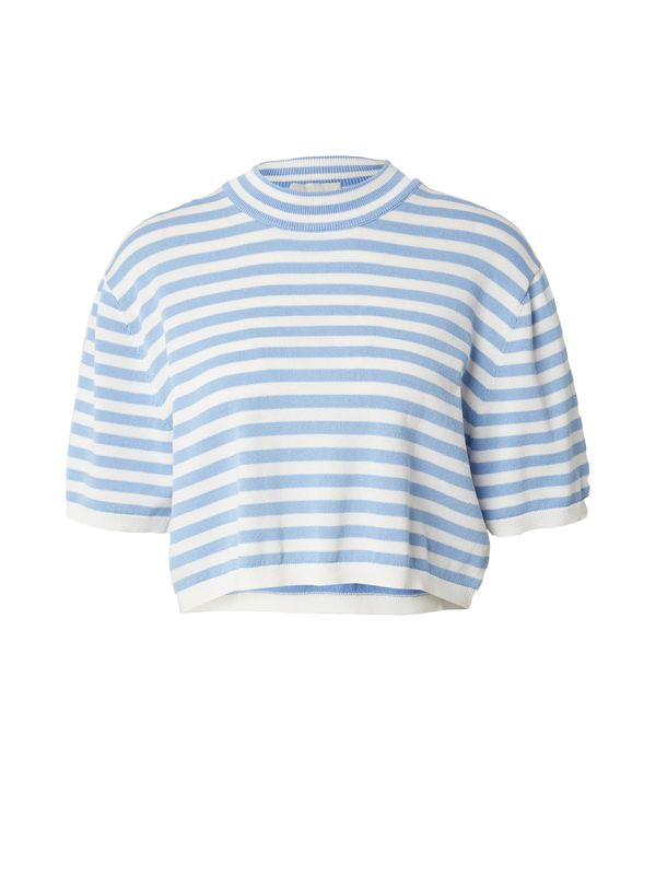 LeGer by Lena Gercke LeGer by Lena Gercke Пуловер 'Cara'  светлосиньо / бяло