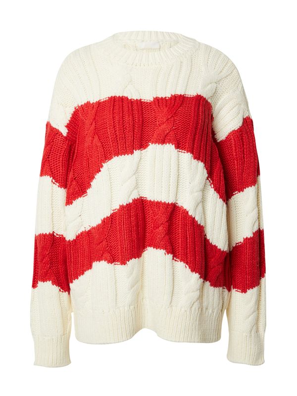 LeGer by Lena Gercke LeGer by Lena Gercke Пуловер 'Kasha'  огнено червено / естествено бяло