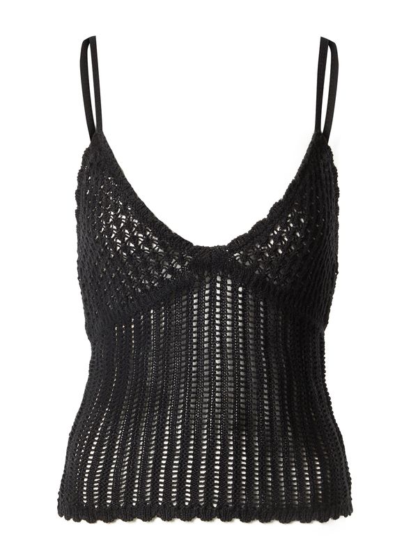 LENI KLUM x ABOUT YOU LENI KLUM x ABOUT YOU Плетен топ 'Liv'  черно