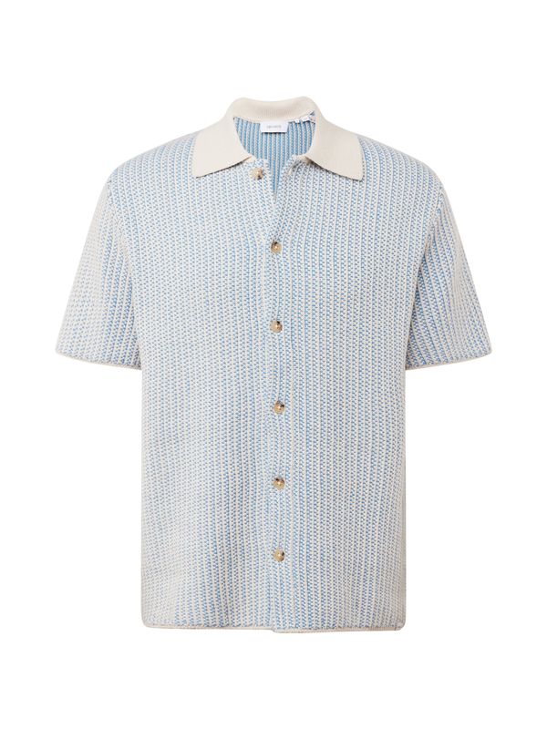 Les Deux Les Deux Плетена жилетка 'Easton'  светлосиньо / бяло