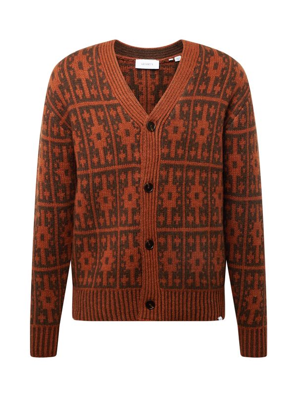 Les Deux Les Deux Плетена жилетка 'Ezra'  коняк / сиво / бяло