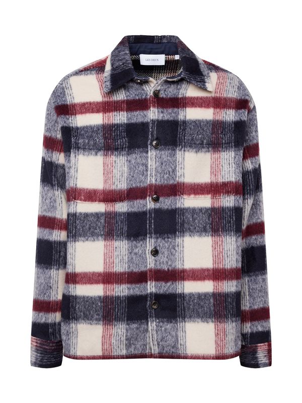 Les Deux Les Deux Преходно яке 'Jayce'  кремаво / нейви синьо / тъмночервено