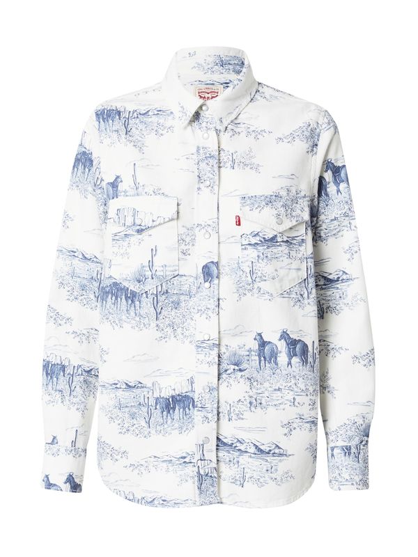 LEVI'S ® LEVI'S ® Блуза 'Iconic Western'  синьо / бяло