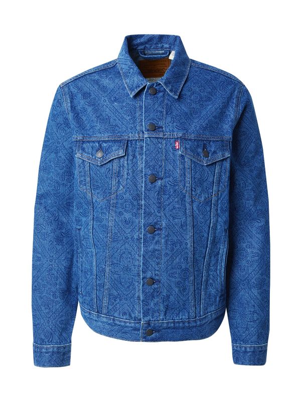 LEVI'S ® LEVI'S ® Преходно яке 'The Trucker Jacket'  индиго / син деним / червено / бяло