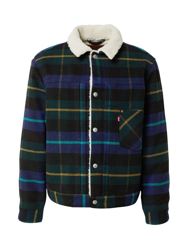 LEVI'S ® LEVI'S ® Преходно яке 'Type 1 Sherpa Trucker'  тъмносиньо / къри / тъмнозелено / черно