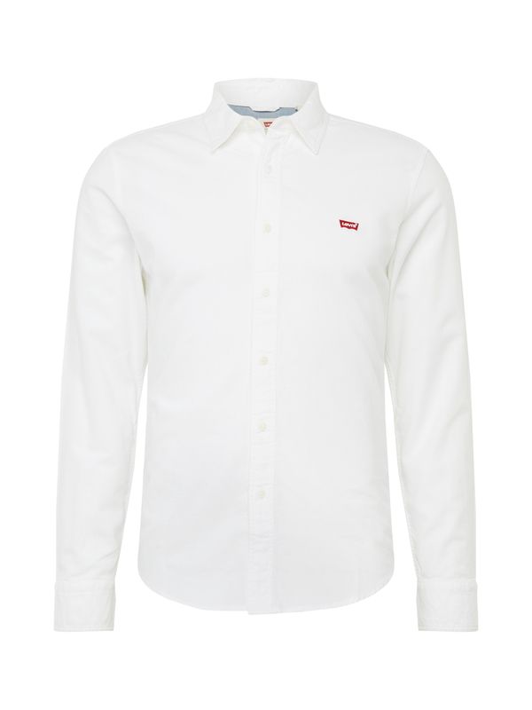 LEVI'S ® LEVI'S ® Риза 'LS Battery HM Shirt Slim'  червено / бяло