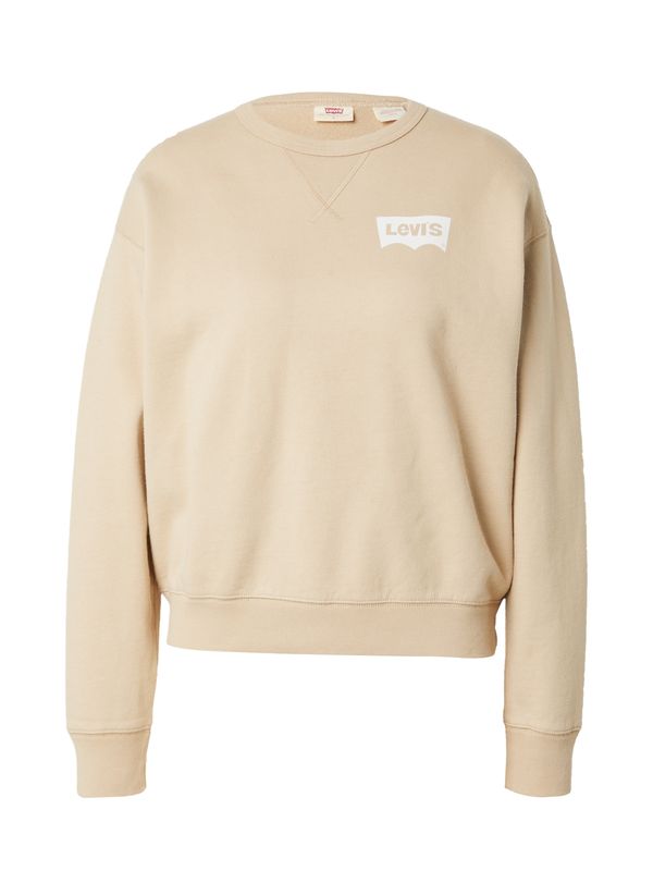 LEVI'S ® LEVI'S ® Суичър 'Graphic Heritage Crew'  бежово / бяло