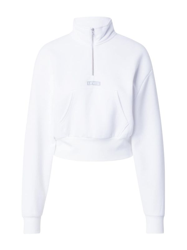 LEVI'S ® LEVI'S ® Суичър 'Graphic Sara 1/4 Zip'  сиво / бяло