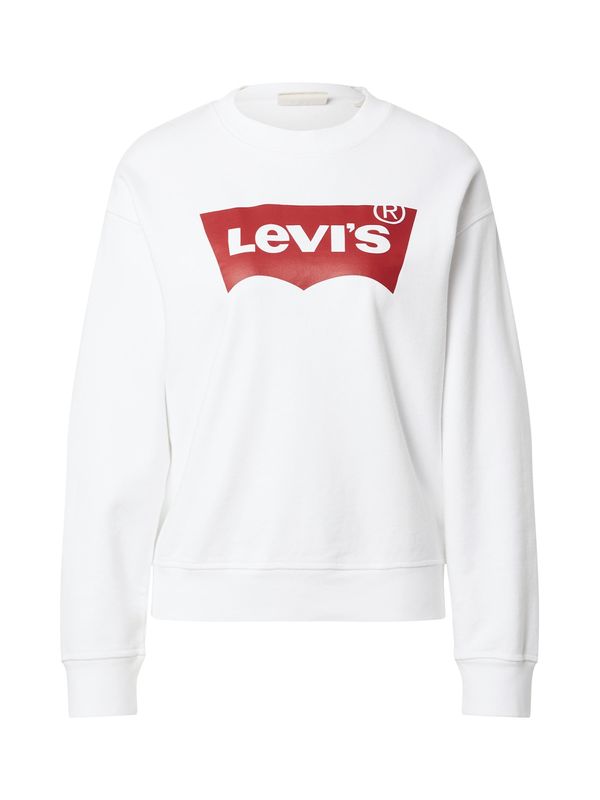 LEVI'S ® LEVI'S ® Суичър 'Graphic Standard Crew'  тъмночервено / бяло