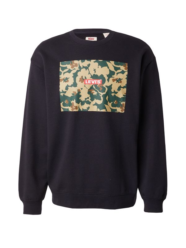 LEVI'S ® LEVI'S ® Суичър 'Relaxd Graphic Crew'  каки / смарагдово зелено / червено / черно