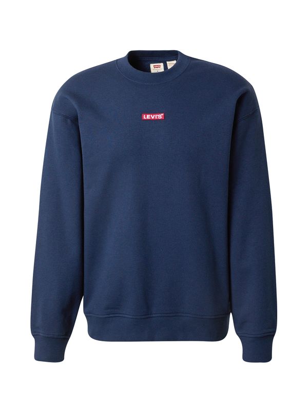 LEVI'S ® LEVI'S ® Суичър 'Relaxed Baby Tab Crew'  нейви синьо / червено / бяло