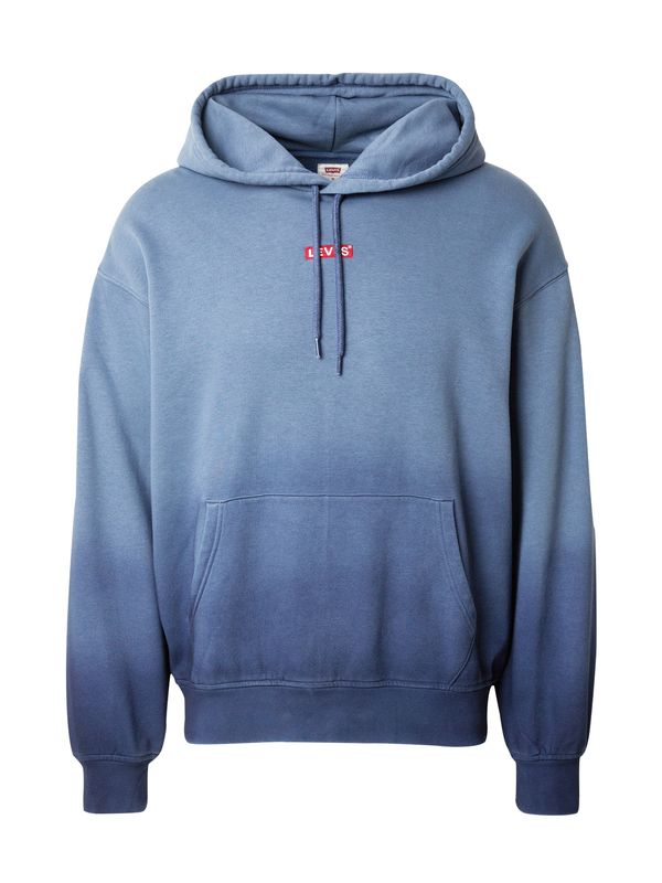 LEVI'S ® LEVI'S ® Суичър 'Relaxed Baby Tab Hoodie'  синя тинтява / небесносиньо / червено / бяло