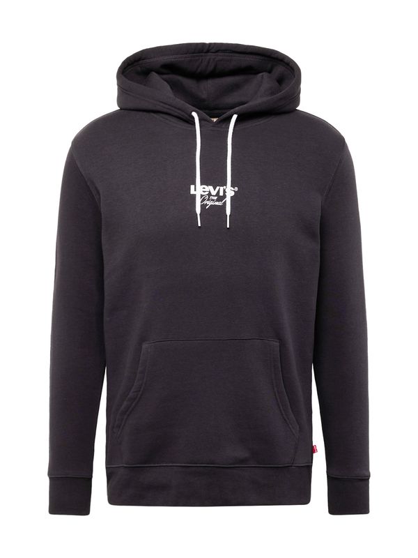 LEVI'S ® LEVI'S ® Суичър 'Standard Graphic Hoodie'  черно / бяло