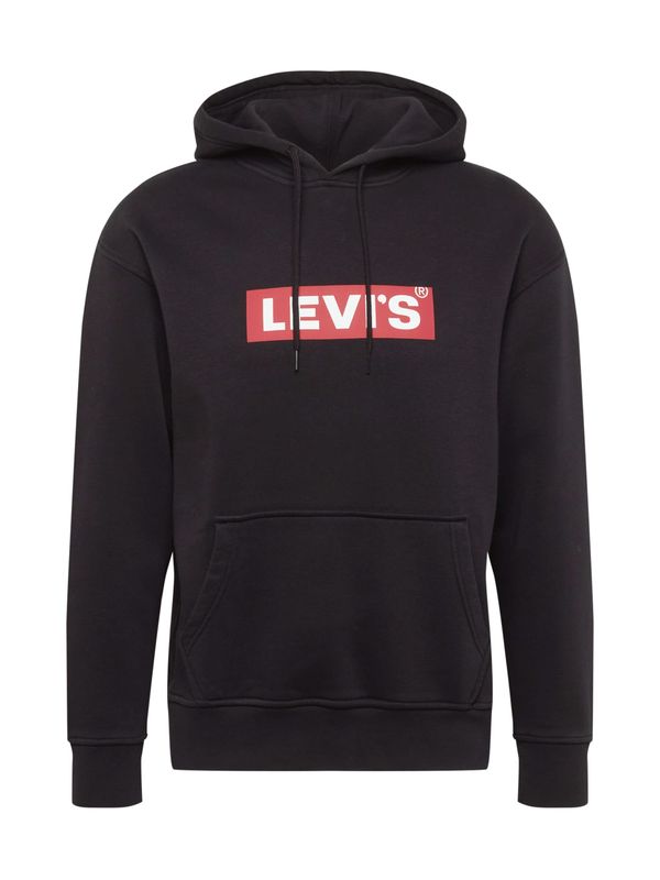 LEVI'S ® LEVI'S ® Суичър 'T3 Relaxd Graphic Hoodie'  червено / черно / бяло