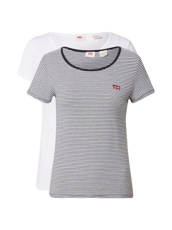 LEVI'S ® LEVI'S ® Тениска '2Pack Crewneck Tee'  алено / черно / бяло