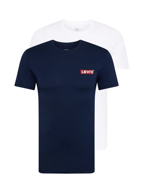 LEVI'S ® LEVI'S ® Тениска '2Pk Crewneck Graphic'  нейви синьо / алено / бяло