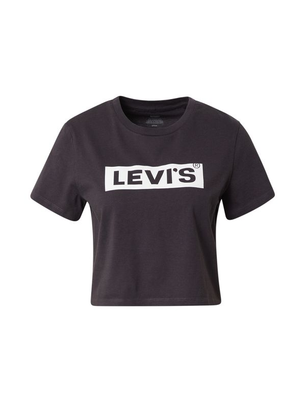 LEVI'S ® LEVI'S ® Тениска 'GR Cropped Jordie Tee'  черно / бяло