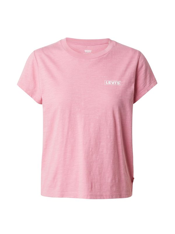 LEVI'S ® LEVI'S ® Тениска 'Graphic Authentic Tshirt'  светлорозово / бяло