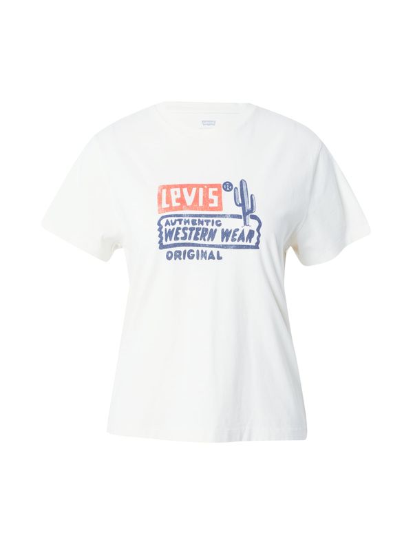 LEVI'S ® LEVI'S ® Тениска 'Graphic Classic Tee'  нейви синьо / пастелно червено / бяло