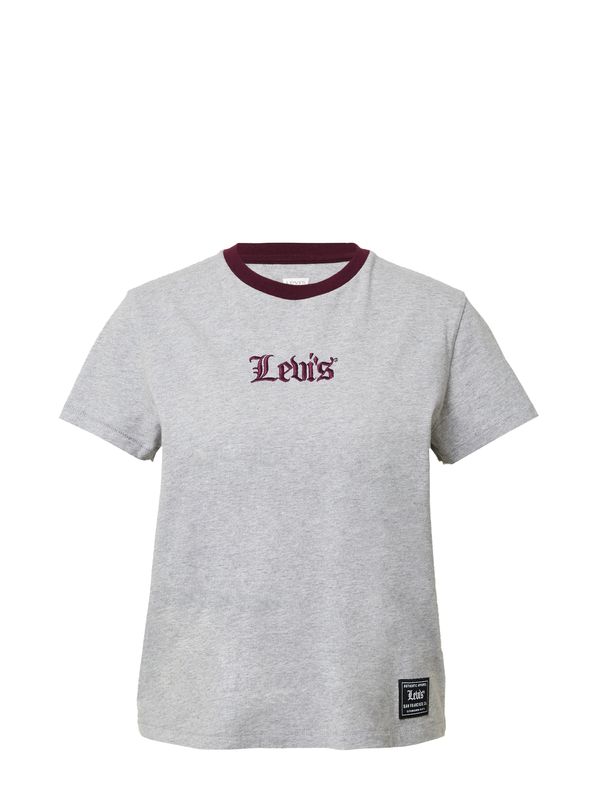 LEVI'S ® LEVI'S ® Тениска 'Graphic Classic Tee'  сив меланж / бордо