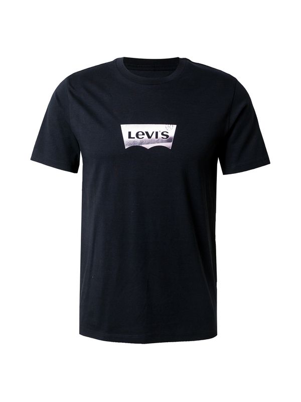 LEVI'S ® LEVI'S ® Тениска 'Graphic Crewneck Tee'  нощно синьо / тъмнолилаво / бяло