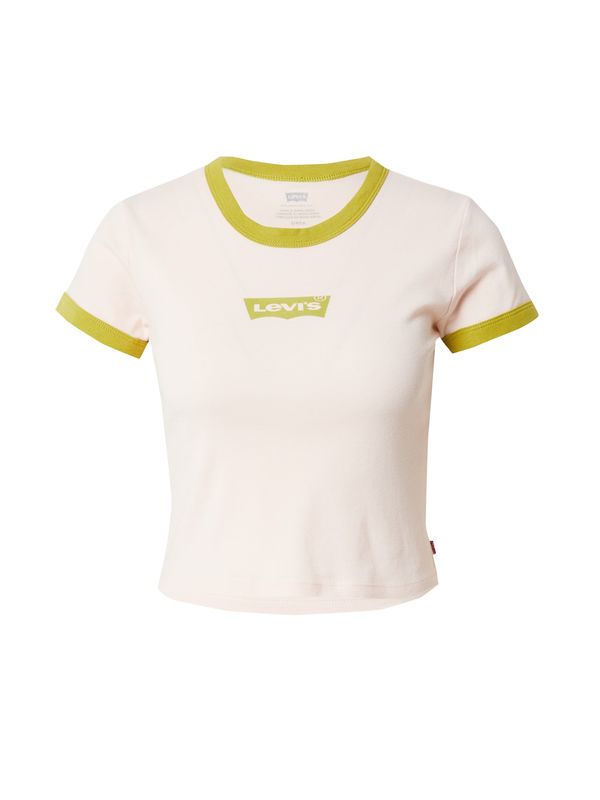 LEVI'S ® LEVI'S ® Тениска 'Graphic Mini Ringer'  горчица / пастелно розово