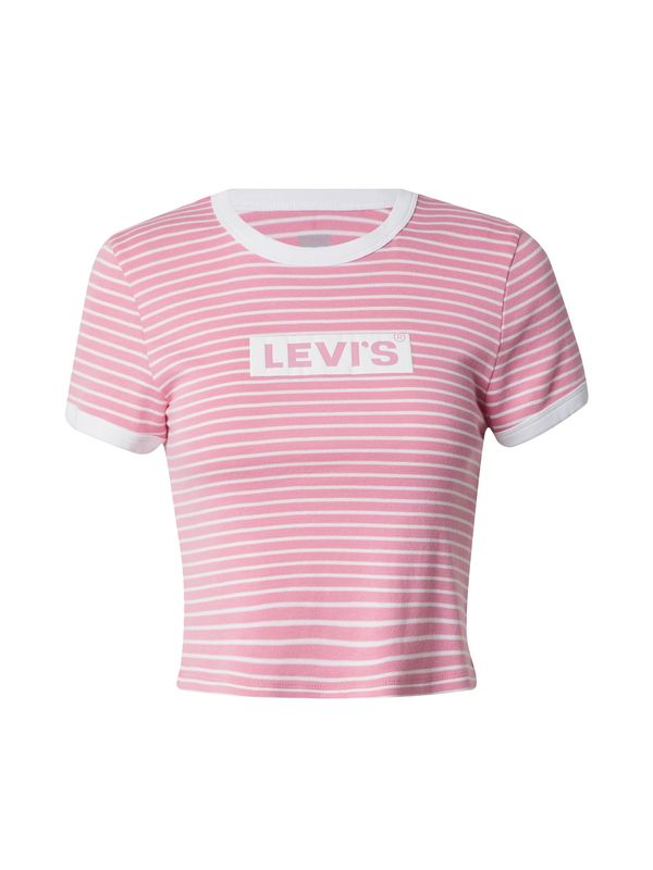 LEVI'S ® LEVI'S ® Тениска 'Graphic Mini Ringer'  светлорозово / бяло