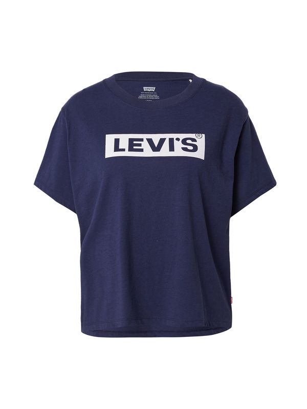 LEVI'S ® LEVI'S ® Тениска 'Graphic Varsity Tee'  тъмносиньо / бяло