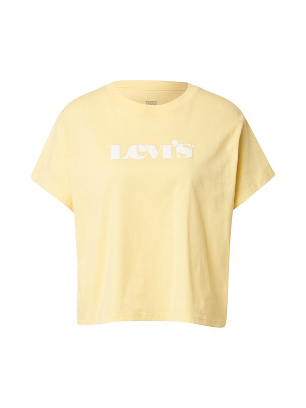 LEVI'S ® LEVI'S ® Тениска 'Graphic Varsity Tee'  жълто / бяло