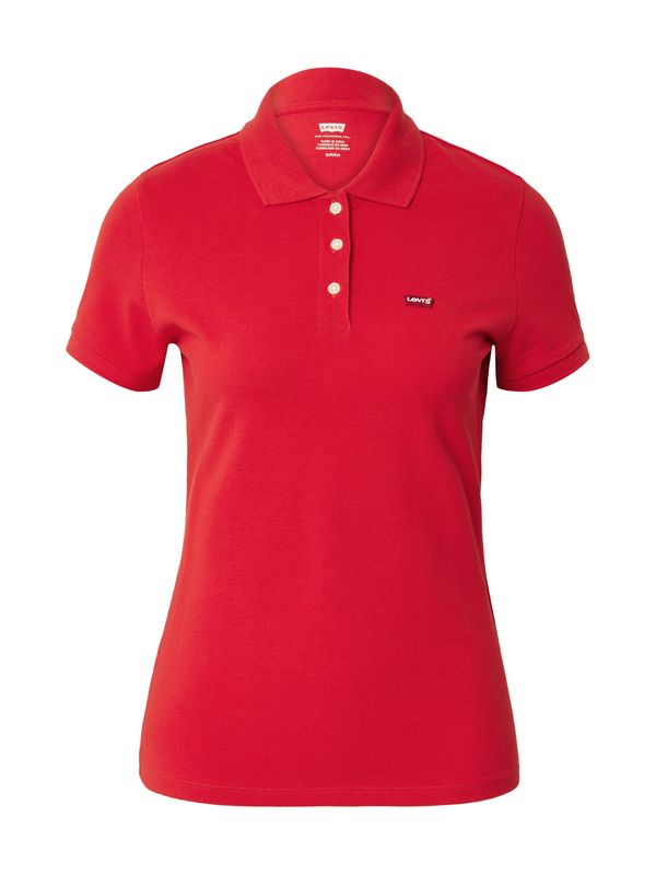 LEVI'S ® LEVI'S ® Тениска 'Levi's HM Polo'  червено / тъмночервено / бяло