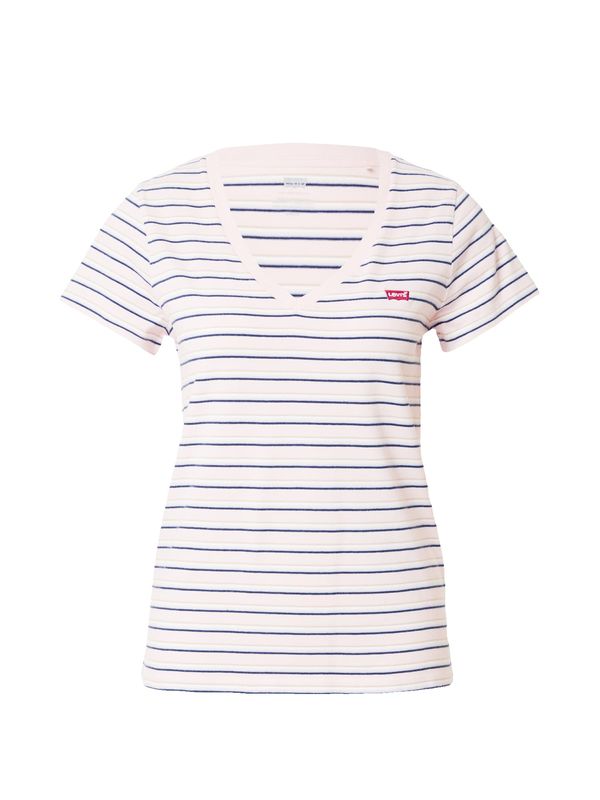 LEVI'S ® LEVI'S ® Тениска 'Perfect Vneck'  тъмносиньо / розе / ярко червено / бяло
