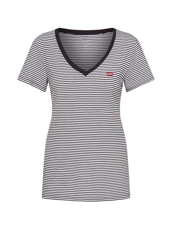 LEVI'S ® LEVI'S ® Тениска 'Perfect Vneck'  тъмносиво / бяло
