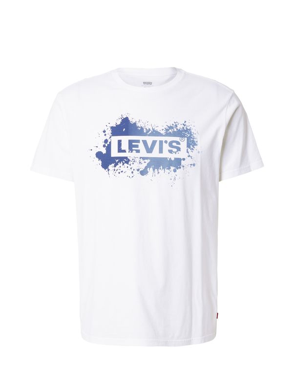 LEVI'S ® LEVI'S ® Тениска 'SS Relaxed Baby Tab Tee'  индиго / бяло