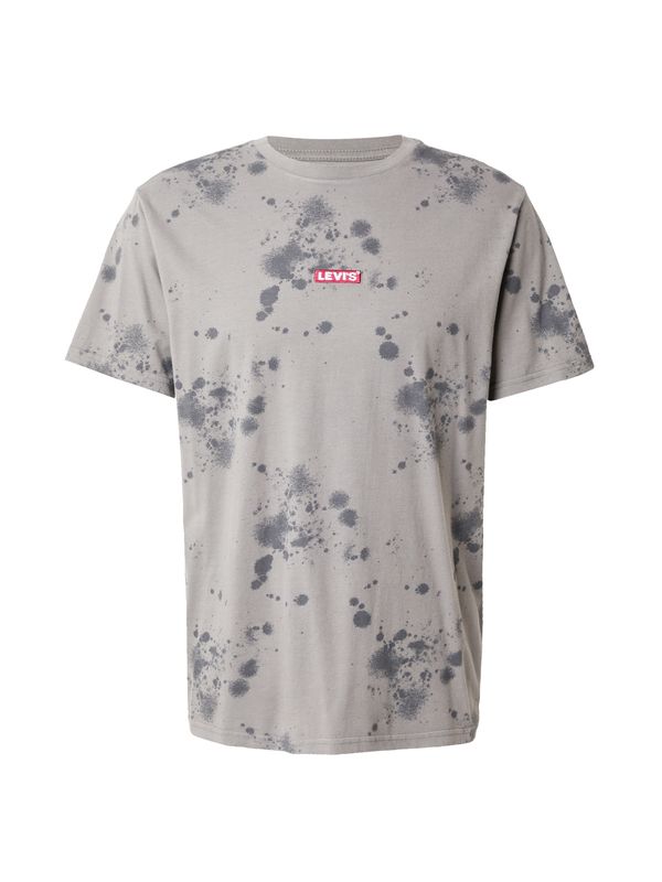 LEVI'S ® LEVI'S ® Тениска 'SS Relaxed Baby Tab Tee'  сиво / тъмносиво / червено / бяло