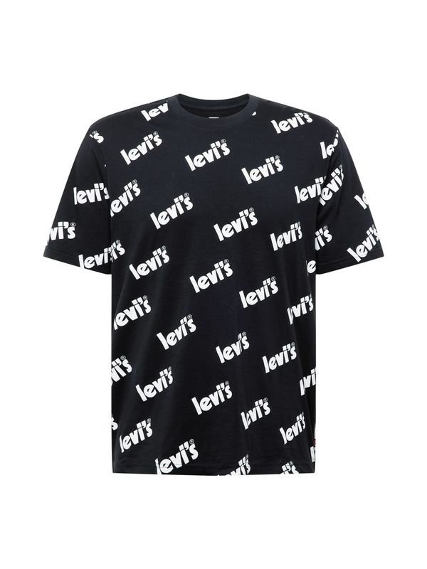 LEVI'S ® LEVI'S ® Тениска 'SS Relaxed Fit Tee'  черно / бяло