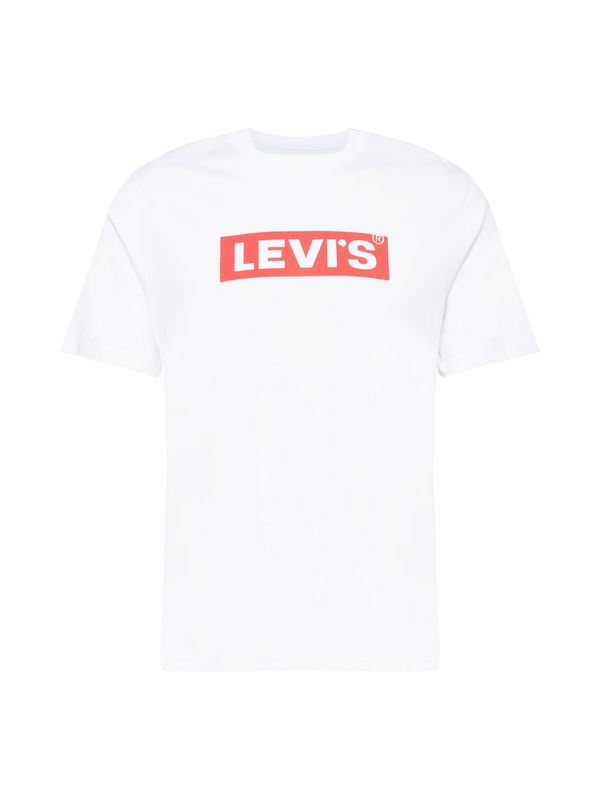 LEVI'S ® LEVI'S ® Тениска 'SS Relaxed Fit Tee'  червено / бяло