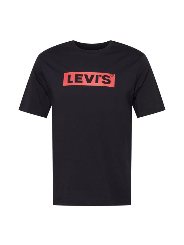 LEVI'S ® LEVI'S ® Тениска 'SS Relaxed Fit Tee'  светлочервено / черно