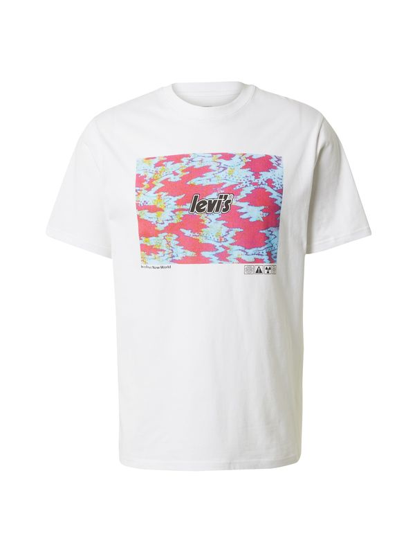 LEVI'S ® LEVI'S ® Тениска 'SS Relaxed Fit Tee'  светлосиньо / фуксия / черно / бяло