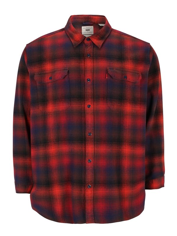 Levi's® Big & Tall Levi's® Big & Tall Риза 'Big Jackson Worker'  червено / черно