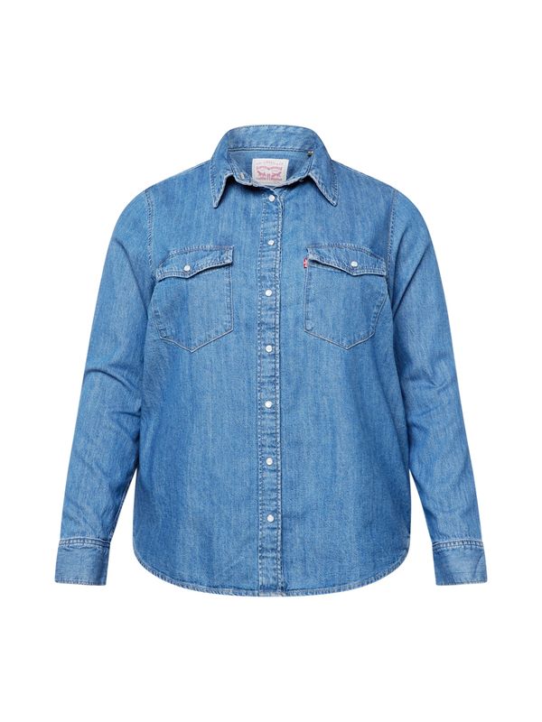 Levi's® Plus Levi's® Plus Блуза 'PL Iconic Western'  син деним