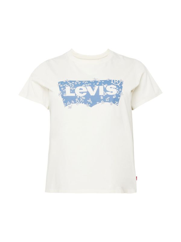 Levi's® Plus Levi's® Plus Тениска 'PL Perfect Tee'  синя тинтява / естествено бяло